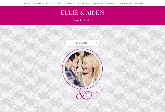 Truly Together Pink single page website layout
