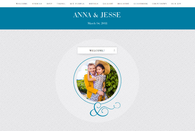 Truly Together Blue single page website layout