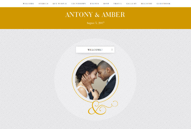 Truly Together Yellow single page website layout