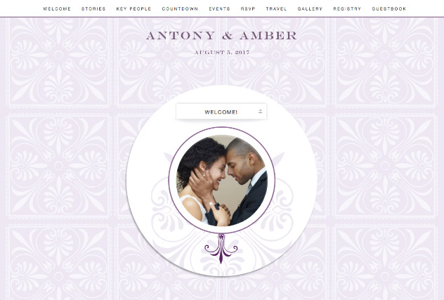 Traditional Talavera Purple 2 single page website layout