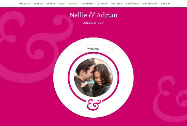 Boldly Elegant Pink single page website layout