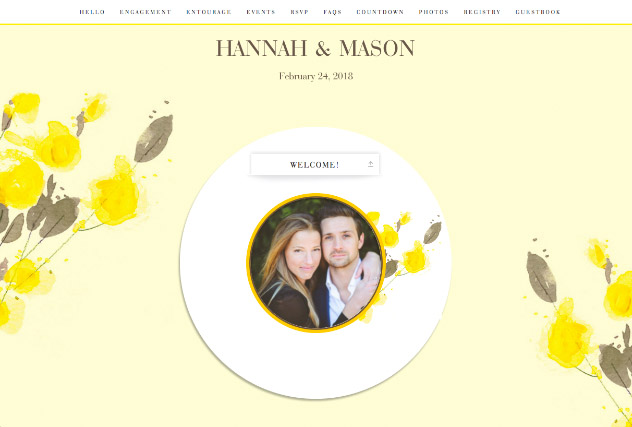 Indian Summer Yellow single page website layout