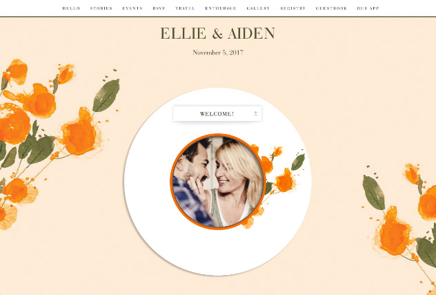 Indian Summer Orange single page website layout