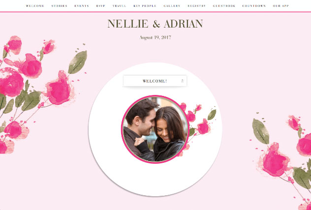 Indian Summer Pink single page website layout