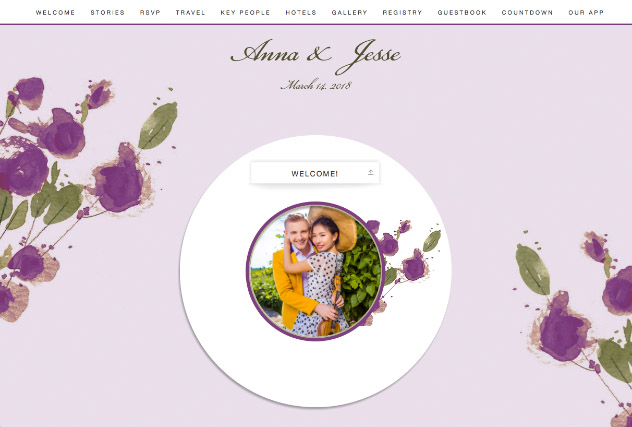 Indian Summer Purple single page website layout