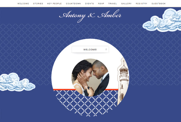 Preppy Nautical single page website layout