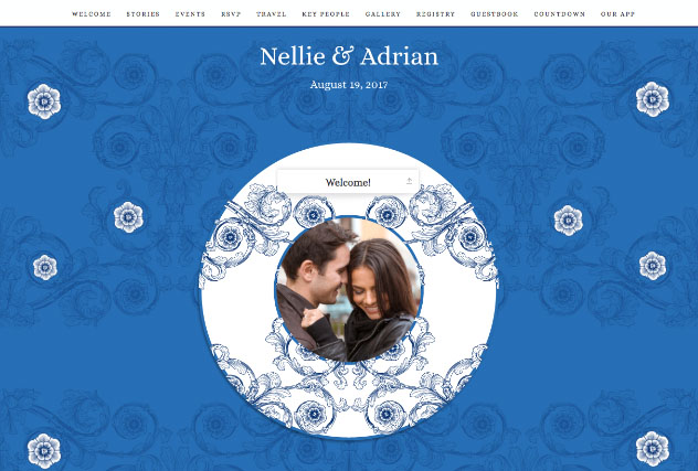 Porcelain Blue single page website layout