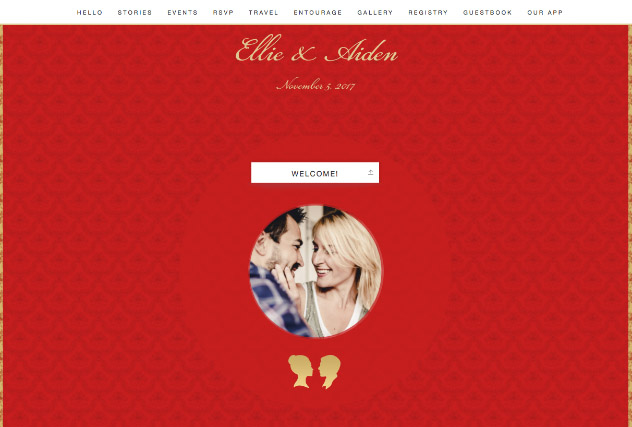 Gilded Cameo single page website layout