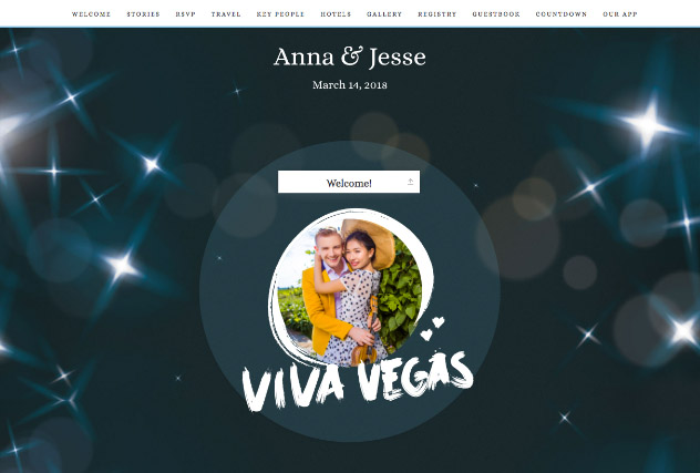 Viva Las Vegas single page website layout