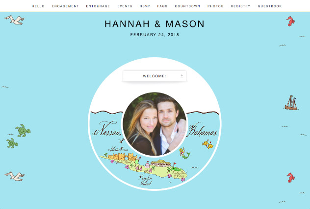 Bahamas single page website layout