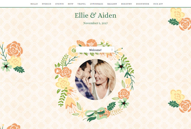 Country Floral single page website layout