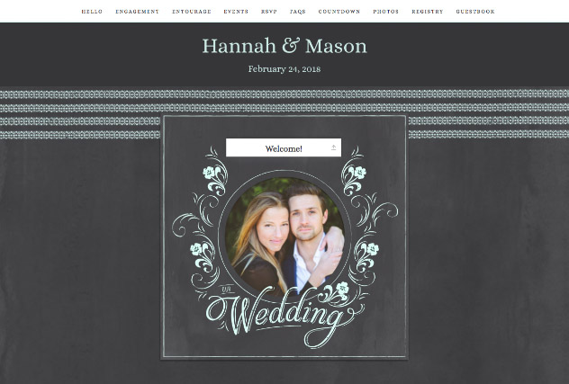 Charm in Blue single page website layout