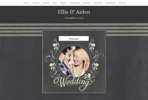 Charm in Green single page website layout