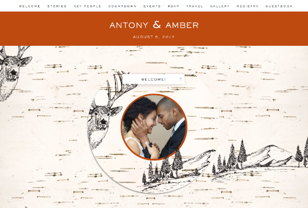 Western Lodge Autumn single page website layout