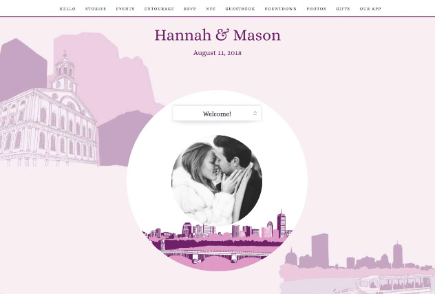 Boston single page website layout