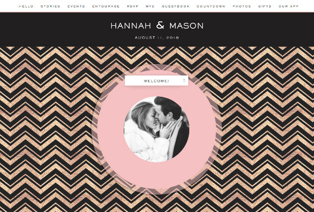 Chevron Sparkle single page website layout