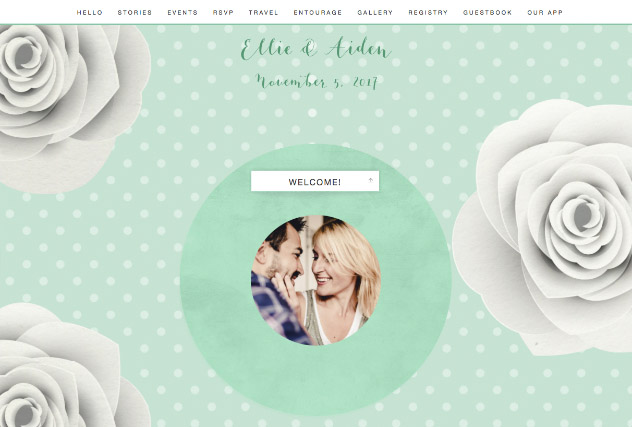 La Vie en Rose single page website layout