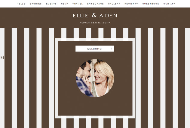 House Stripes by Carolina Herrera single page website layout
