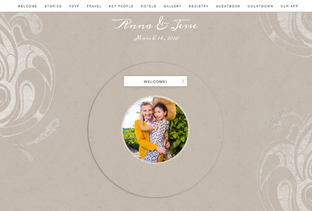 Taupe Marble single page website layout