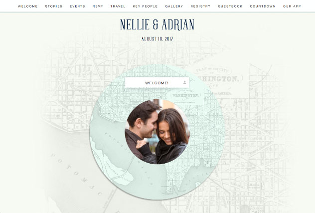 Capital City Love (DC) Navy single page website layout