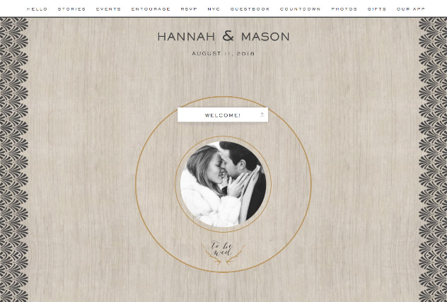 Rustic Glam single page website layout