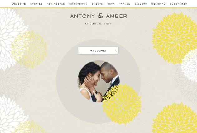 Summer Chrysanthemum single page website layout