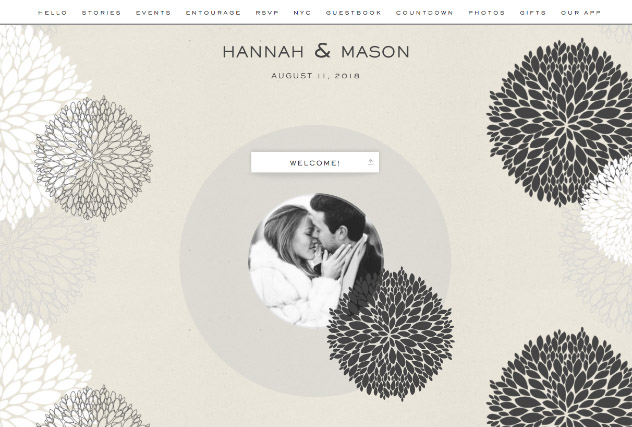 Winter Chrysanthemum single page website layout