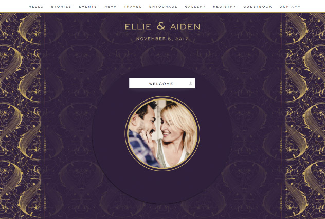 Deco Glam single page website layout