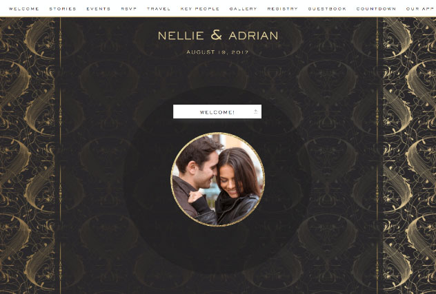 Deco Glam Onyx single page website layout