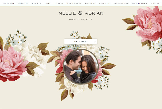 Fresh Flowers single page website layout