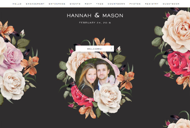 Passion Flowers single page website layout