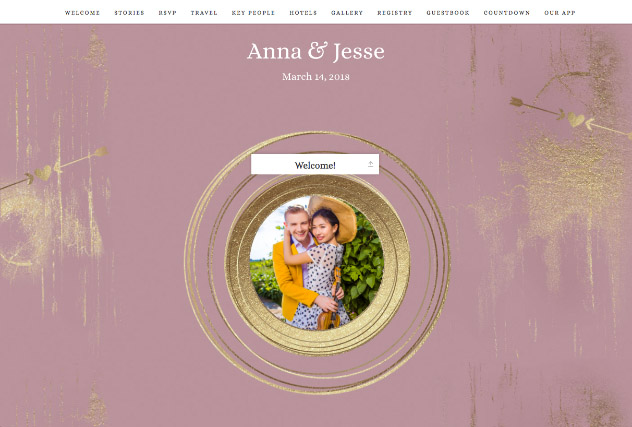 Gold Dust - Plum single page website layout