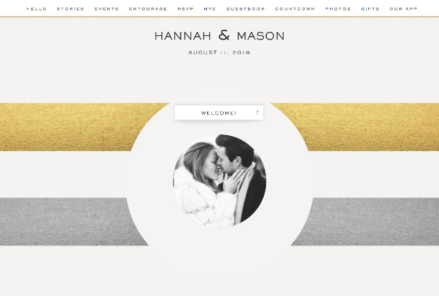 Striped Modern single page website layout