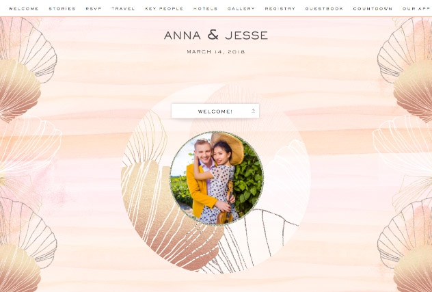 Sunset Sands single page website layout