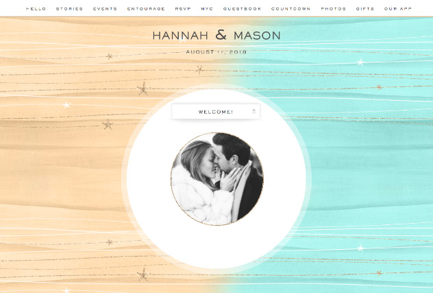 Beach Ombre single page website layout