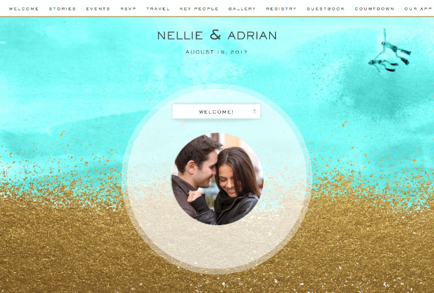 Romantic Snorkel single page website layout