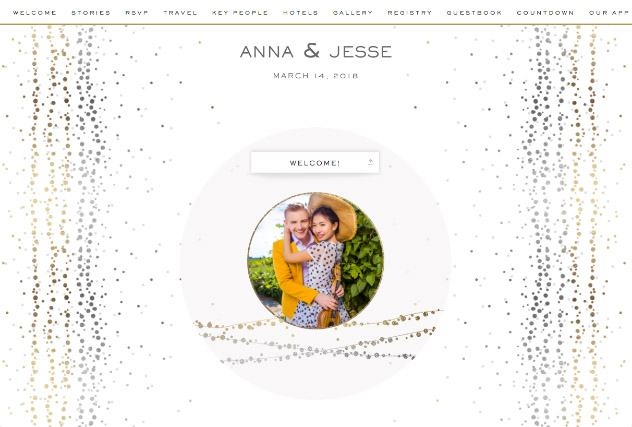 Glitzy String Lights Luminous single page website layout