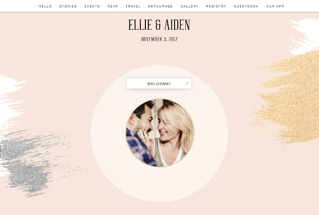 Brushed Glitter - Almond 2 single page website layout