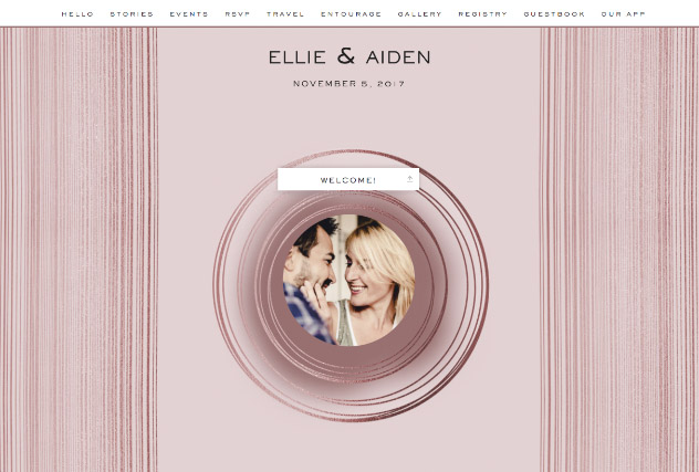 Spun Gold Rose single page website layout