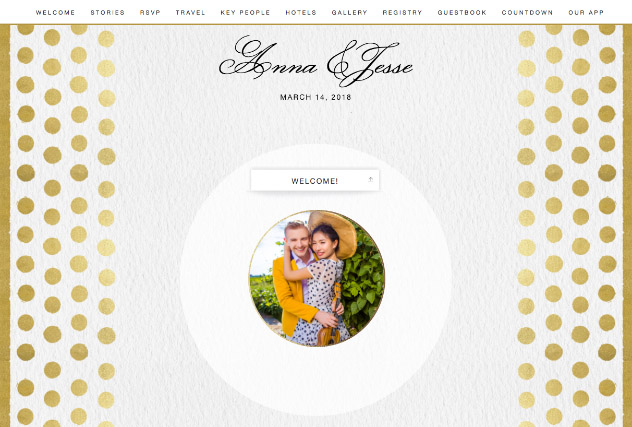 Stamped Dots - Natural single page website layout