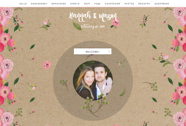  Naturel Painted Flowers single page website layout