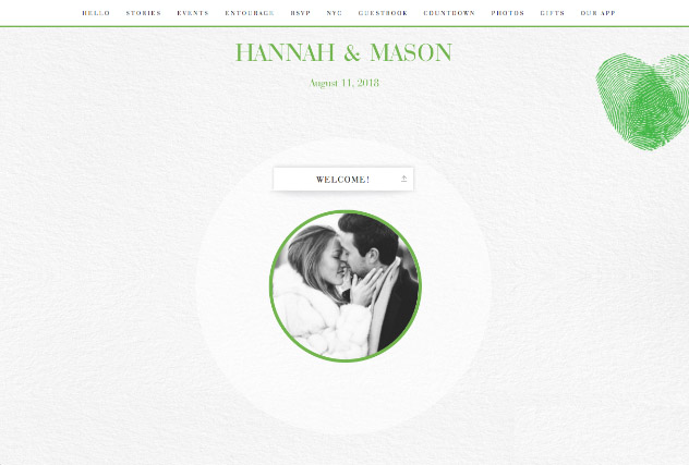 Fingerprints Green single page website layout