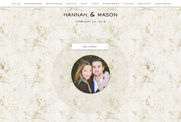 Gold Veined Marble - Neutral single page website layout