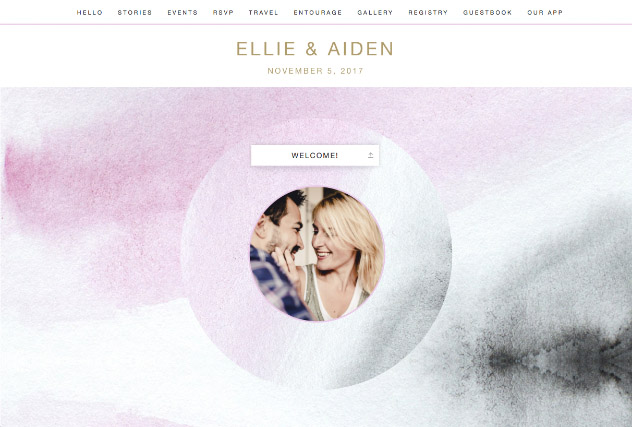 Blush to Dusk single page website layout