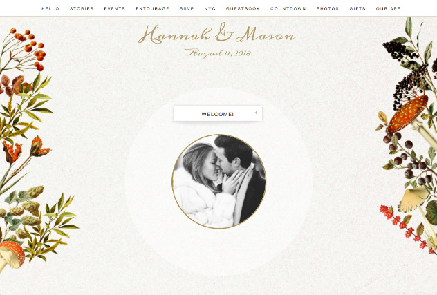 Alice single page website layout