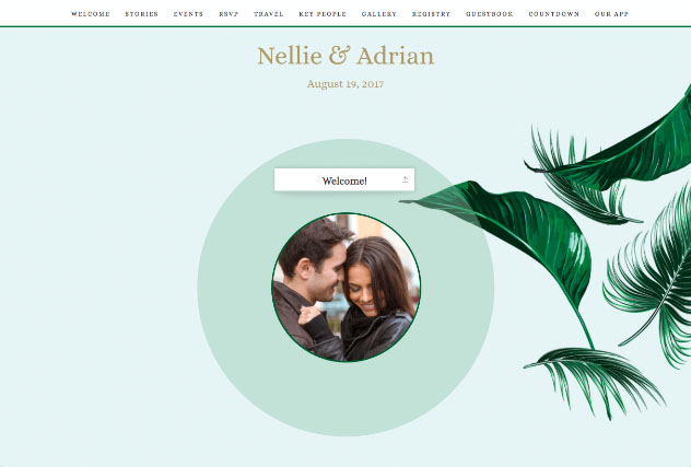 Modern Palm single page website layout