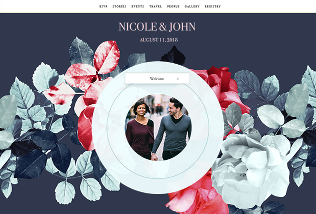 Moderne Rosé single page website layout