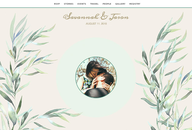 Nicole single page website layout