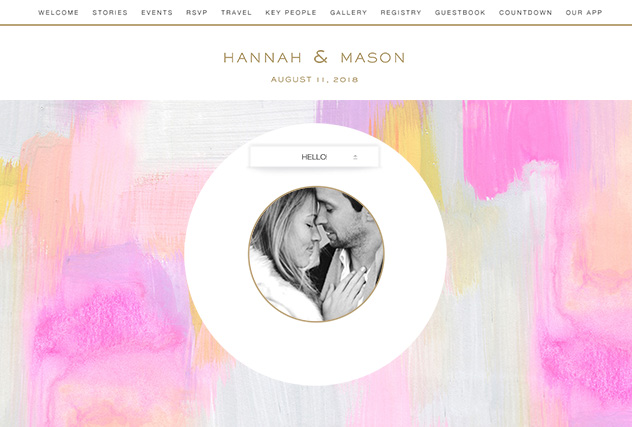 Modern Art - Rose single page website layout