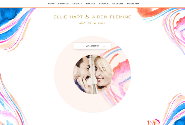 Marble Watercolor - Bright single page website layout
